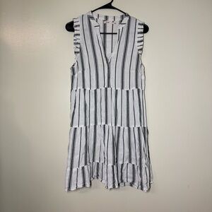 Mi Ami Women’s Black and White Striped Dress
